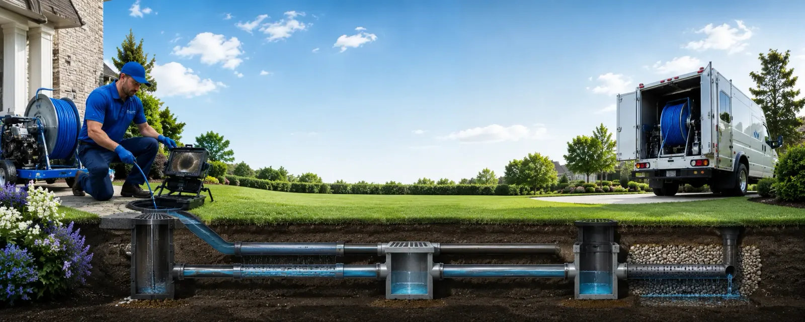 Outdoor drain cleaning information for Mansfield Center, CT